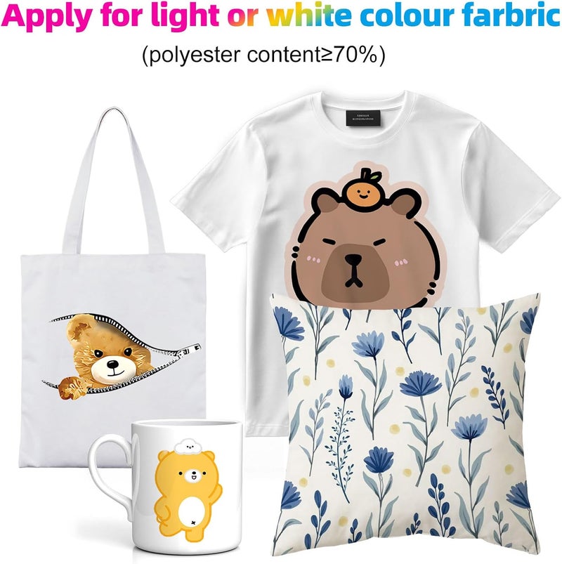 EXCERCUS Sublimation Paper Compatible with Brother EPSON SAWGRASS RICOH Sublimation Printer (A4 210x297mm 100 Sheets 100gsm) - Image 5